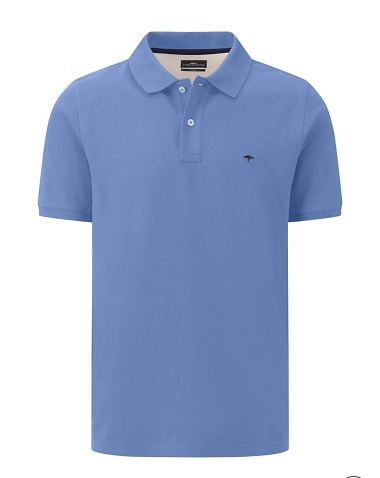 FYNCH HATTON Polo Shirt Crystal Blue